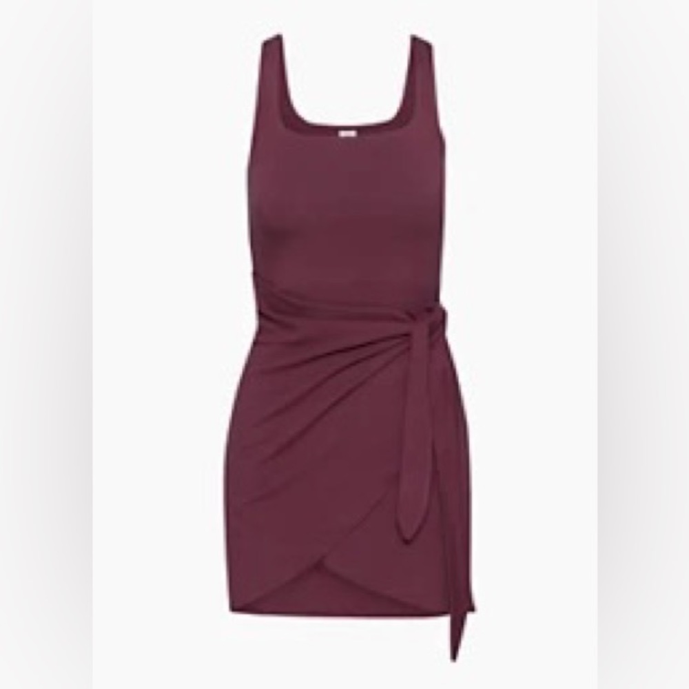 Aritzia Wilfred Maroon Saturn Mini Dress